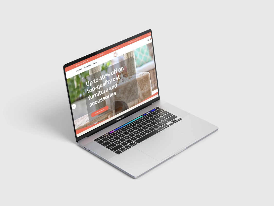 Page d'accueil de la boutique en ligne Feline Spirit.
